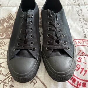Black Canvas Women Converse Sneakers 8